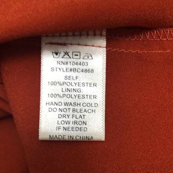 J.O.A. Los Angeles Tambourine Dream Rust Orange Swing Trapeze Dress - Picture 9 of 9